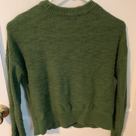 Olive Green Crewneck Sweater - Picture 2 of 4